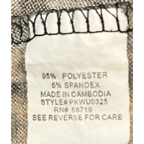 ELEMENTZ DOLMAN SLEEVE, ROUND NECK, TUNIC TOP, WOMENS, PXL, BROWN & TAN ANIMAL - Picture 10 of 11